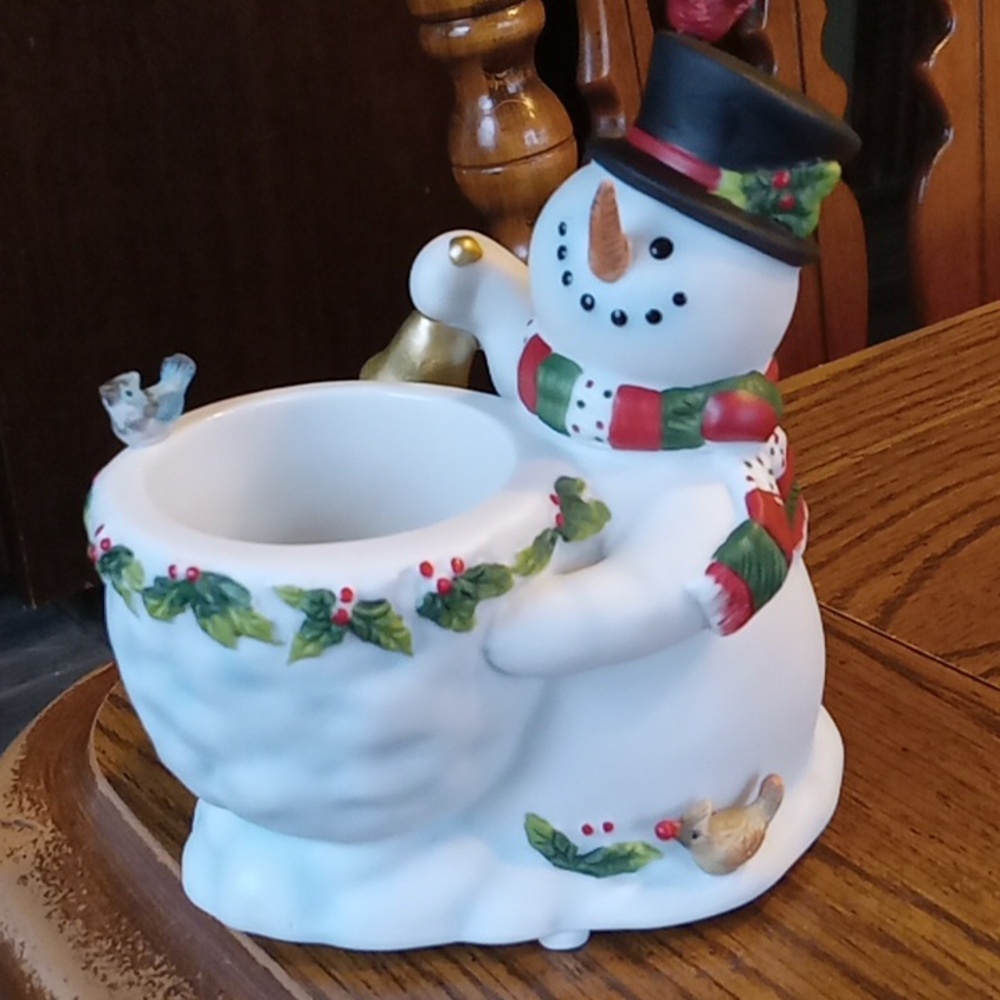 Partylite Snowbell Snowman votive holder